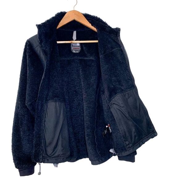 The North Face Summit Series Denali Full Zip Furry Fuzzy Jacket Black Small - Picture 2 of 11